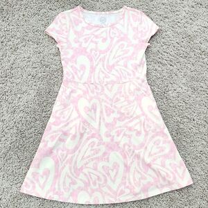🔥5/$25  Pink Heart Pattern Kids Dress